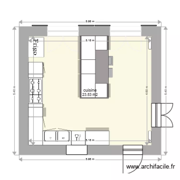 cuisine gontaud. Plan de 