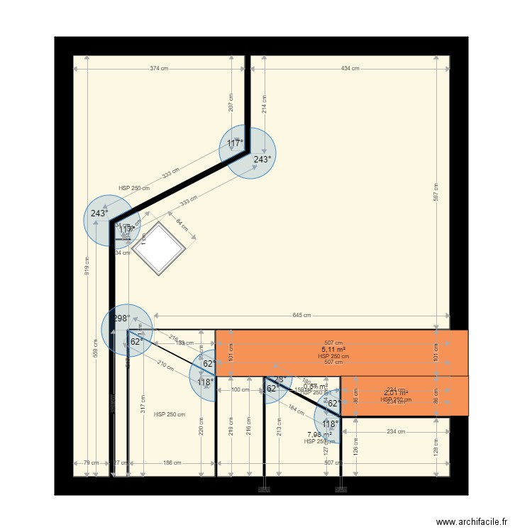 rangement 1. Plan de 7 pièces et 73 m2