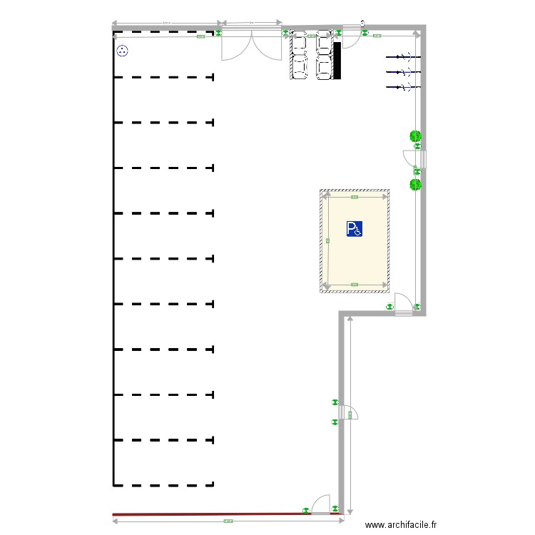 parking. Plan de 0 pièce et 0 m2