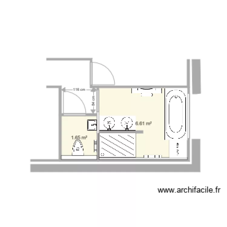 SALLE DE BAINS WC 2. Plan de SALLE DE BAINS WC 2. Plan de