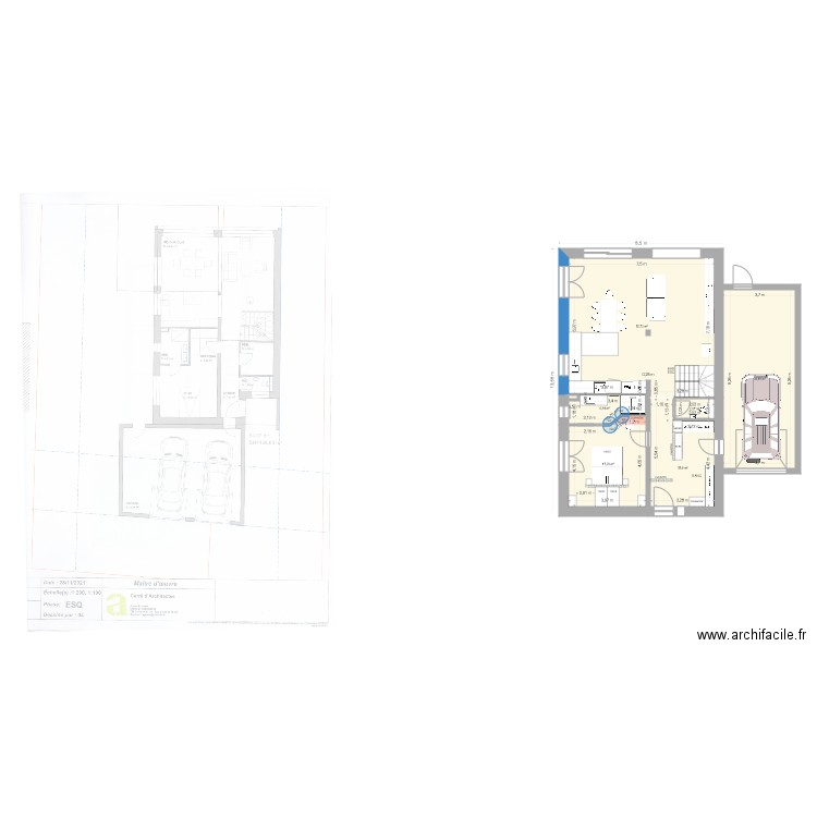 CogePlus version sans porche v2. Plan de 14 pièces et 220 m2