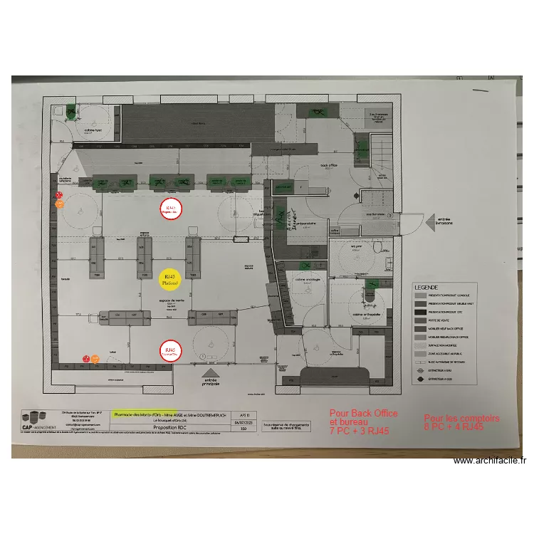 Pharmacie des Mont d'Orb. Plan de 