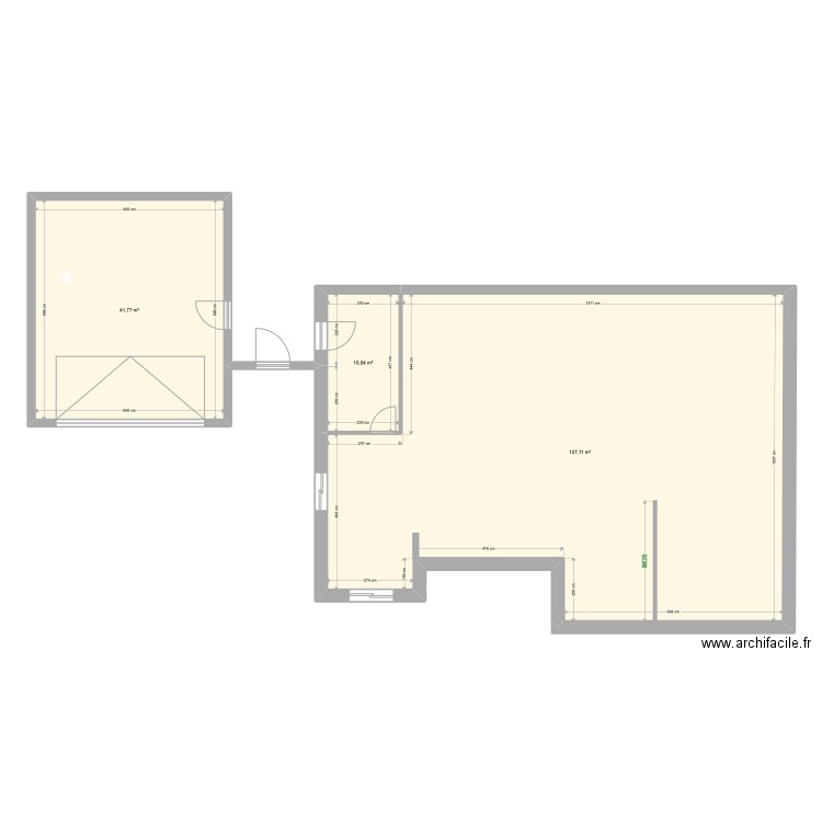 REBUFFAT V1. Plan de 3 pièces et 179 m2