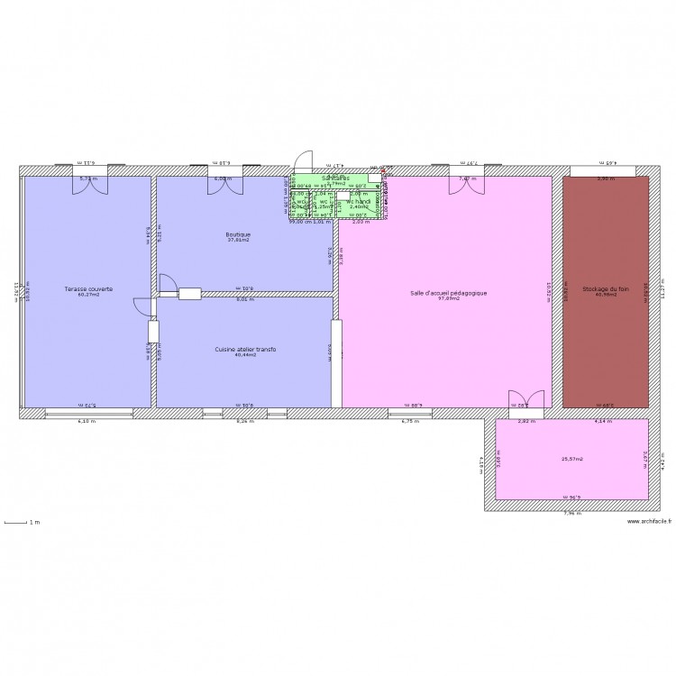 batiment agricole 1ER étage  Plan dessiné par switch