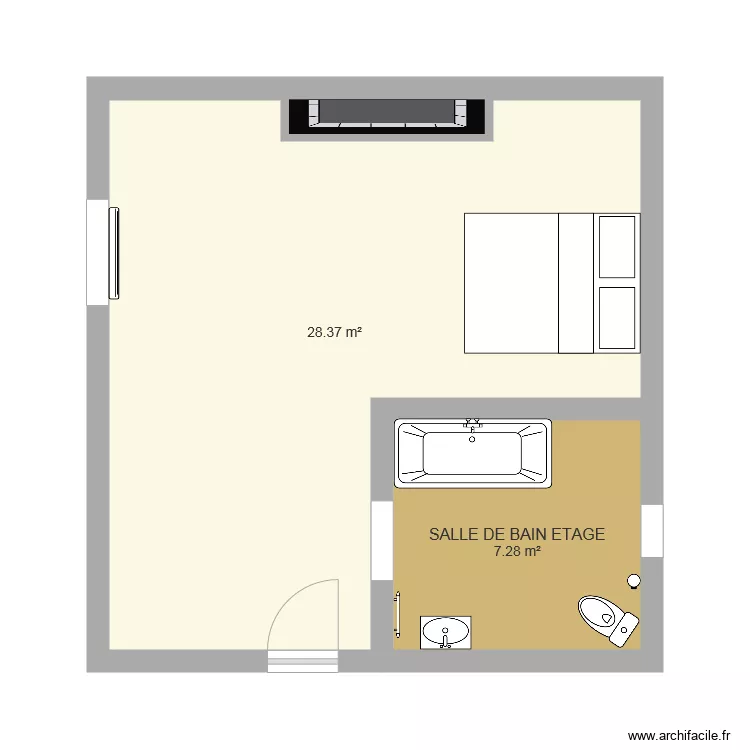 SALLE DE BAIN. Plan de 