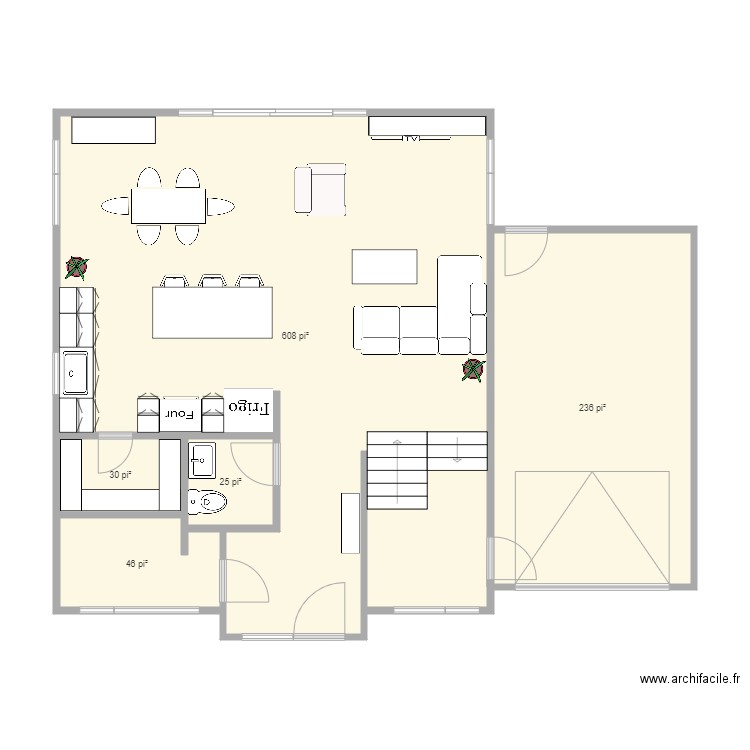 Plan 21878 modifié rdc 5. Plan de 0 pièce et 0 m2