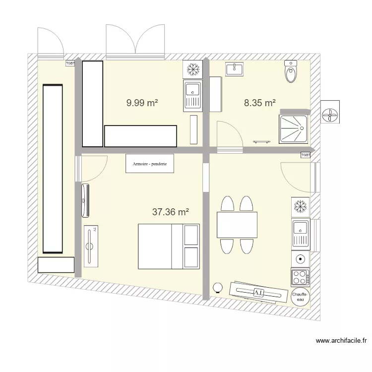 BAR DES SPORTS. Plan de 