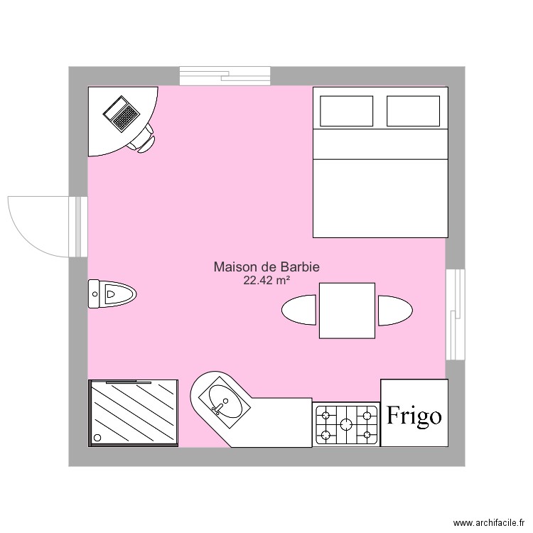 Maison de Barbie. Plan de 0 pièce et 0 m2