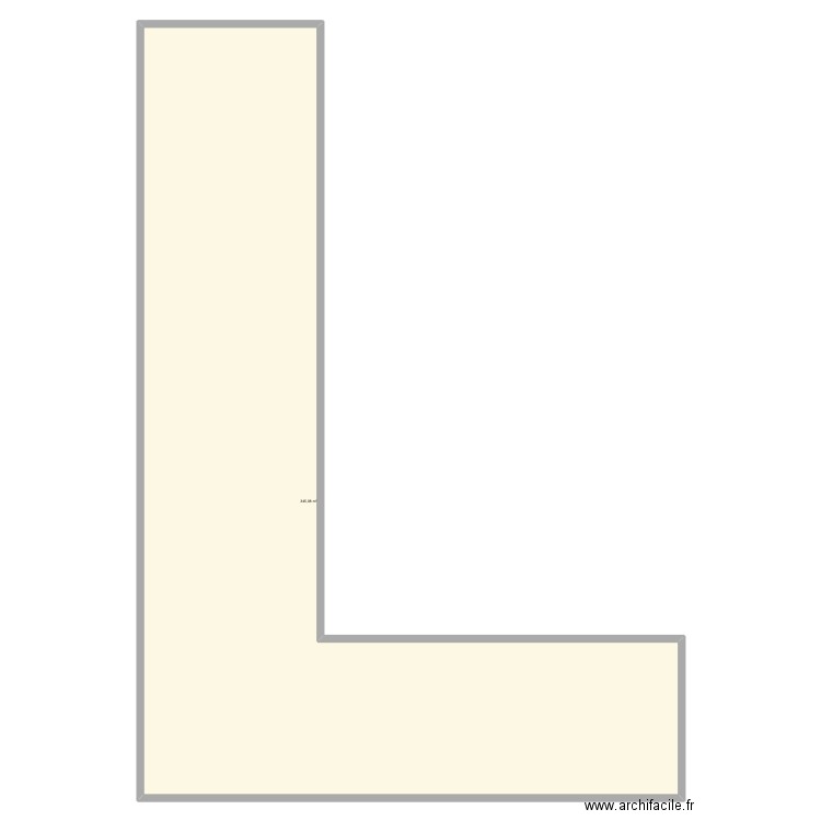 Salle expo temporaire. Plan de 1 pièce et 345 m2