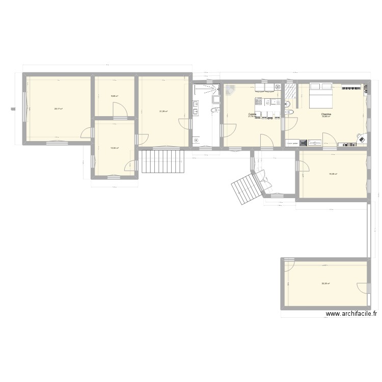 Avrig_detalii. Plan de 8 pièces et 164 m2