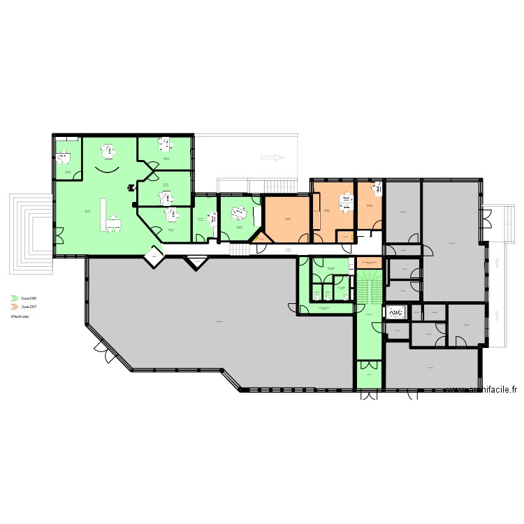 Castres Espic - ERP. Plan de 40 pièces et 868 m2