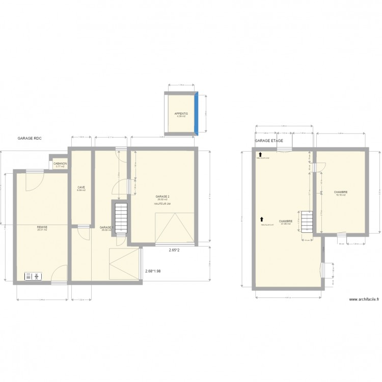BEAUMORD GARAGE RDC. Plan de 0 pièce et 0 m2