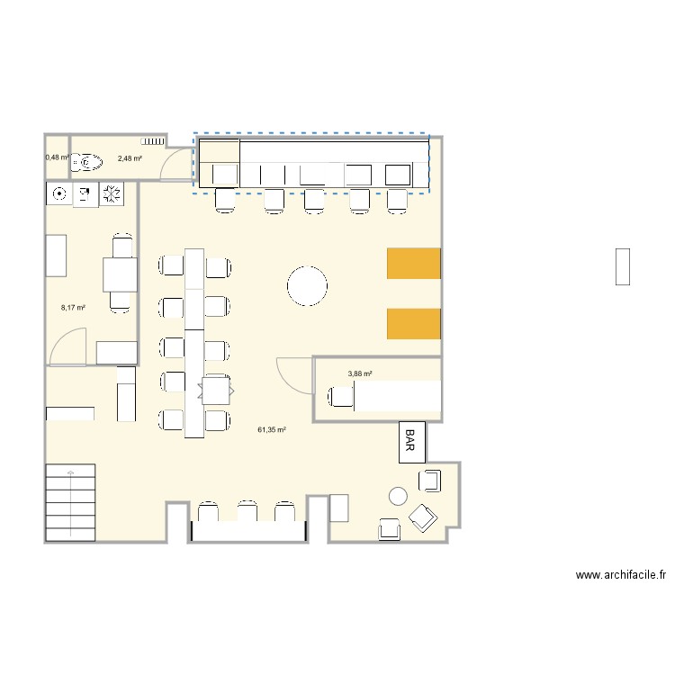 NB3 version V5. Plan de 5 pièces et 76 m2