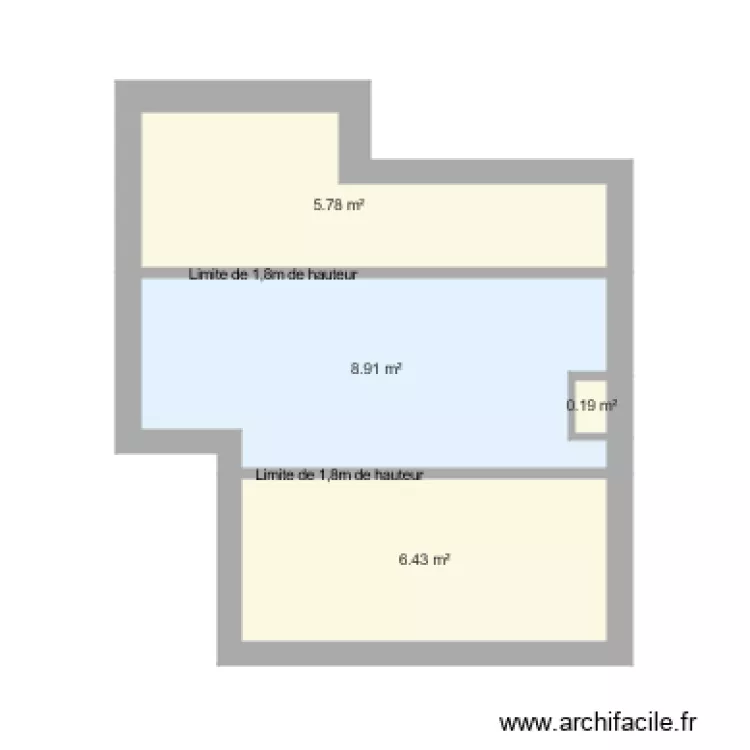 combles taxables. Plan de 