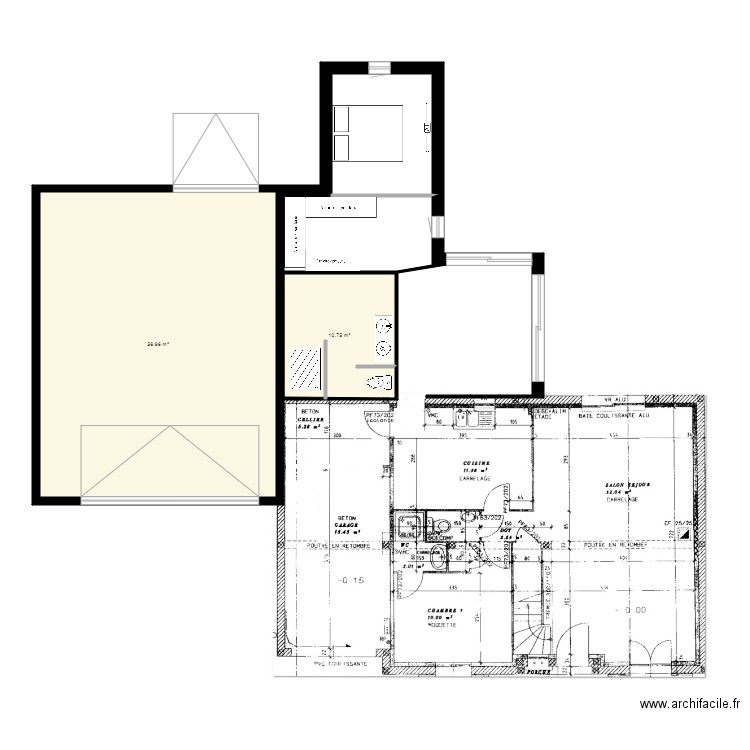 agrandissement . Plan de 0 pièce et 0 m2