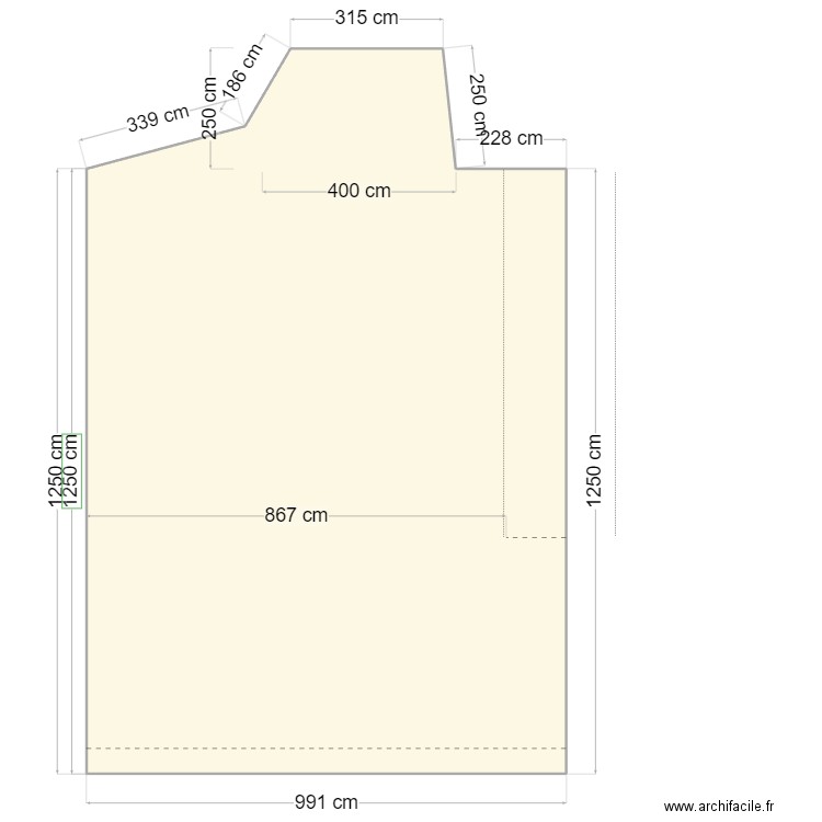 Sedillot façade coupe. Plan de 1 pièce et 135 m2