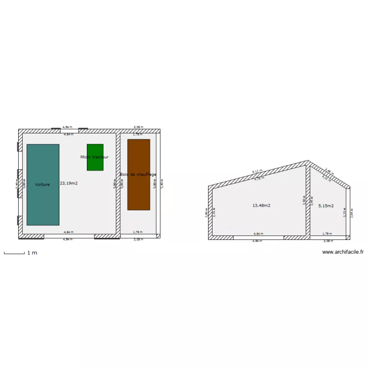 garage prentigarde. Plan de 