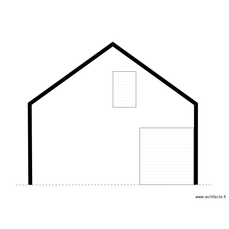 facade ouest avant. Plan de 0 pièce et 0 m2