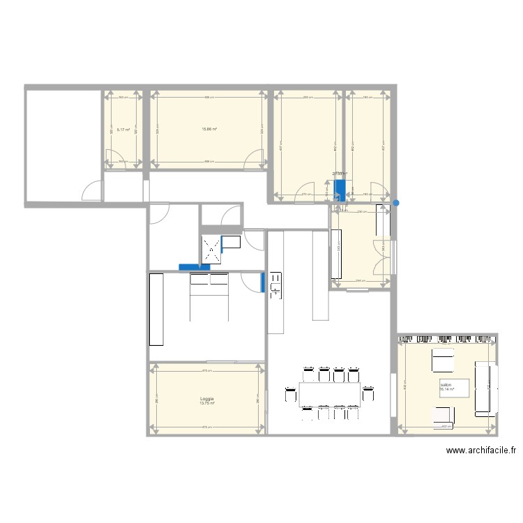 Chaziere. Plan de 0 pièce et 0 m2