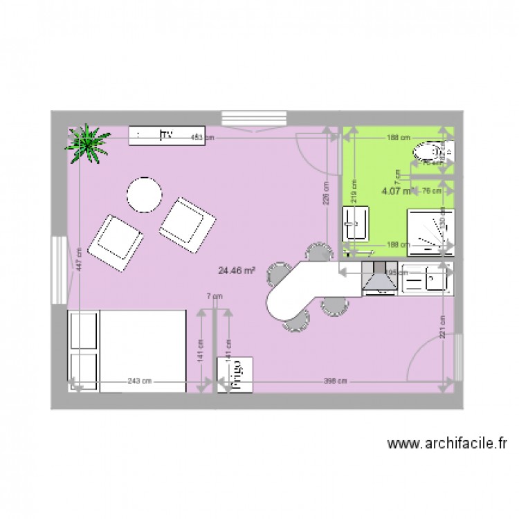 Appartement 1er étage droit. Plan de 0 pièce et 0 m2