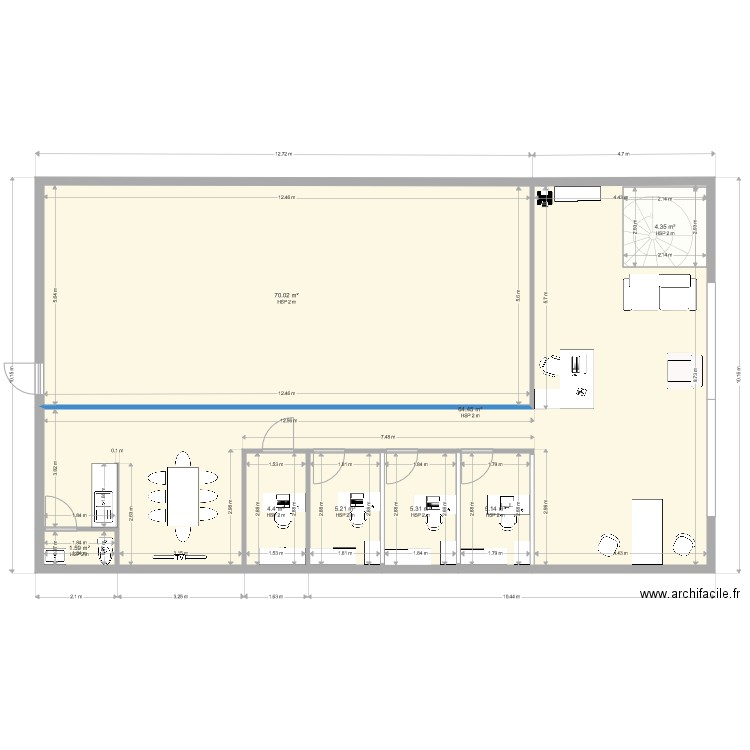 agence fuveau aménagement RDC 2. Plan de 0 pièce et 0 m2