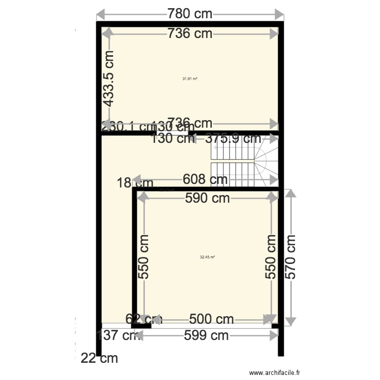 Plan LOT B plancher Haut de VS 200519. Plan de 0 pièce et 0 m2