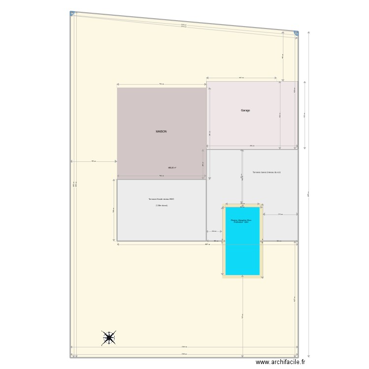 PLAN MASSE BASE PISCINE. Plan de 0 pièce et 0 m2