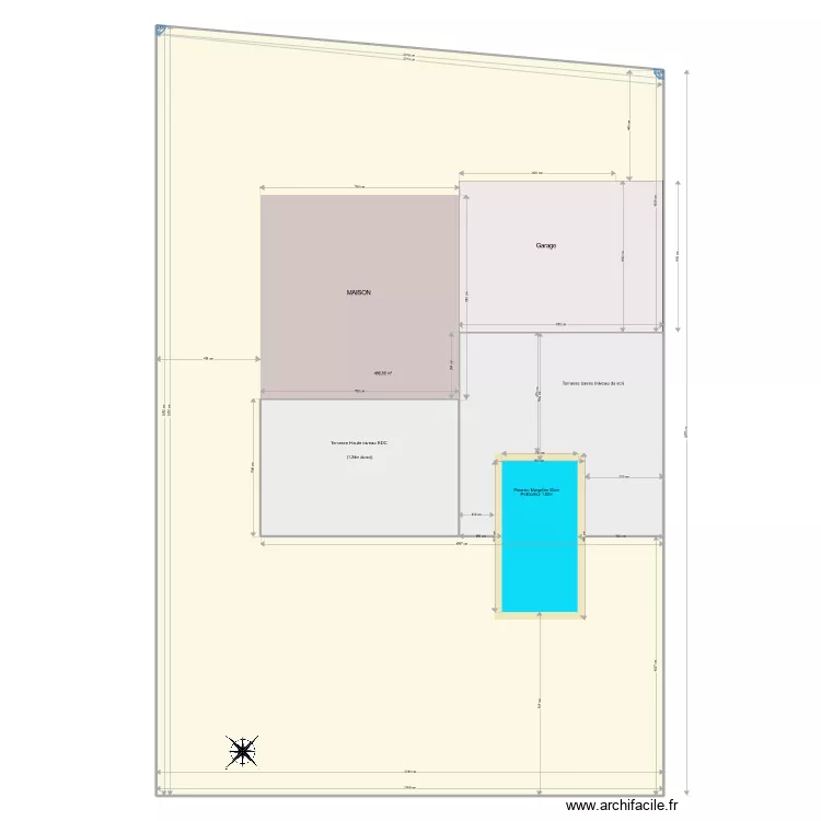 PLAN MASSE BASE PISCINE. Plan de 