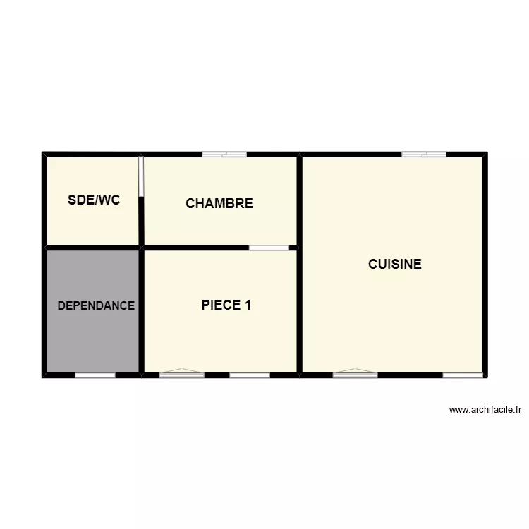 PRIOU MAISONNETTE. Plan de 
