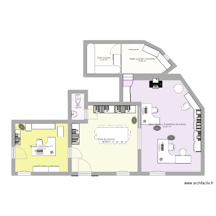 Plan actuel de La merci meublé . Plan de 0 pièce et 0 m2