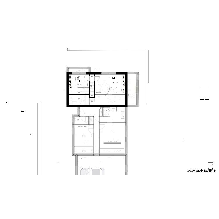 étage projet 4 cotations. Plan de 0 pièce et 0 m2