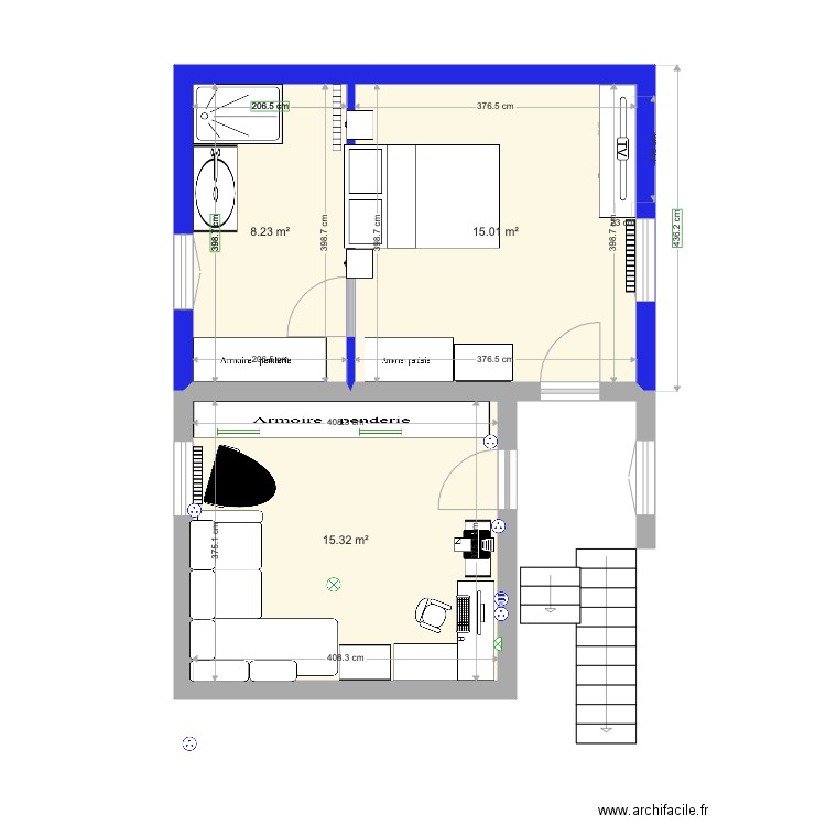 Chambre Sophie. Plan de 0 pièce et 0 m2