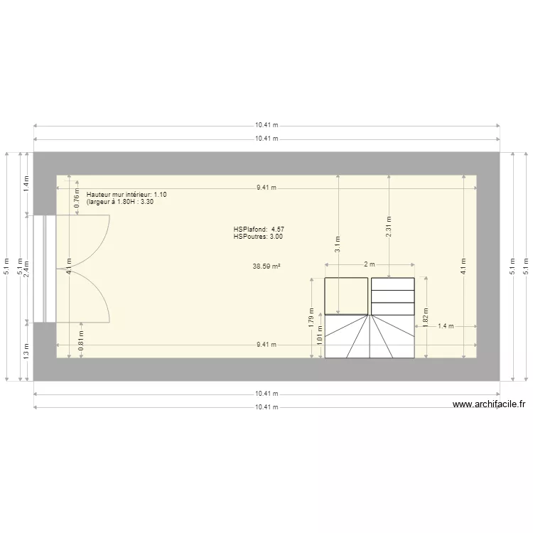 RDC grange la rendie v1. Plan de 