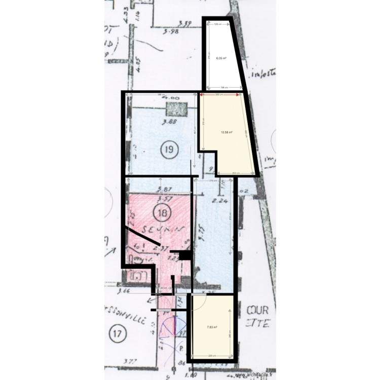 plan existant froissart E et A. Plan de 0 pièce et 0 m2