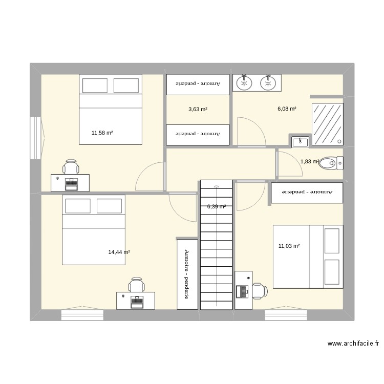 etude. Plan de 0 pièce et 0 m2