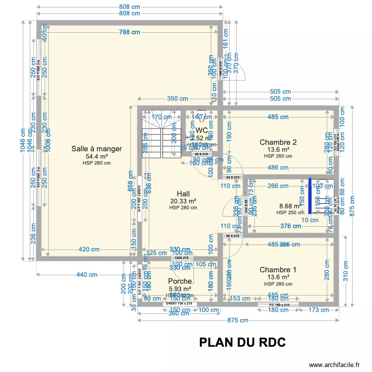 Maison Cubique CedJojo. Plan de 