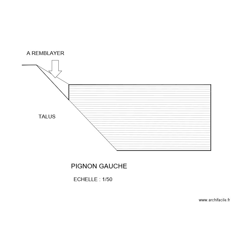 pignon gauche. Plan de 0 pièce et 0 m2