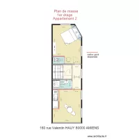160 Valentin Hauy 80000 AMIENS appartement 2 1er &eacute;tage ECHELLE PLUS GRANDE