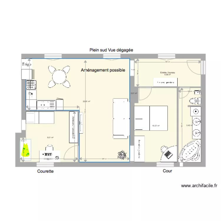 7 CITE HITTORF AMENAGEMENT POSSIBLE. Plan de 