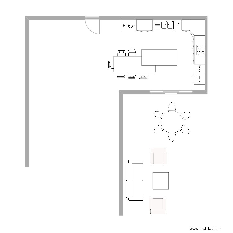 studio 2. Plan de 1 pièce et 101 m2