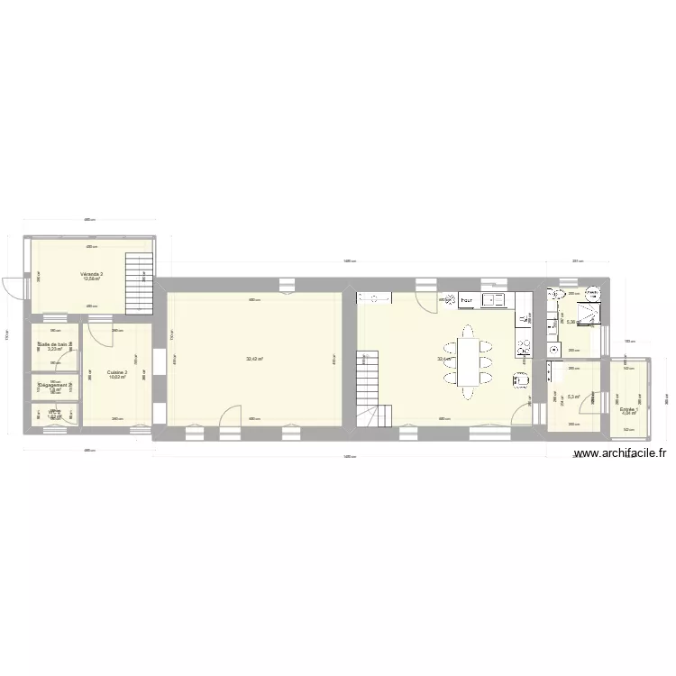 Projet travaux. Plan de 
