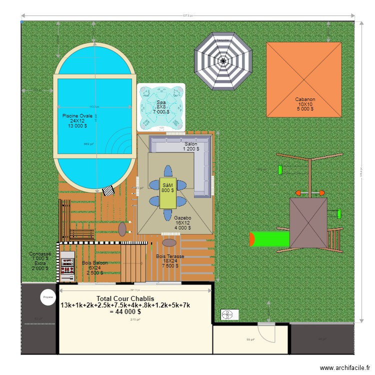 la cour30. Plan de 0 pièce et 0 m2