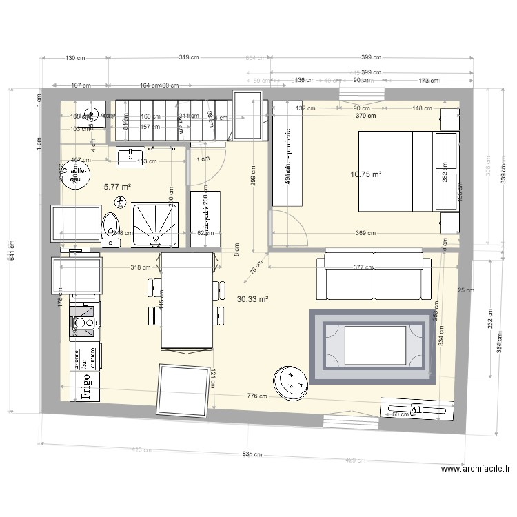 étage 2 projet v1. Plan de 0 pièce et 0 m2