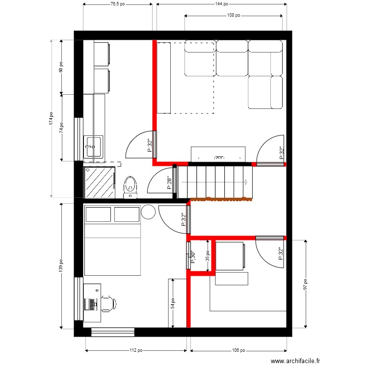 trudel 2.3. Plan de 0 pièce et 0 m2