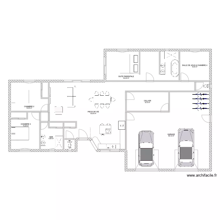 maison 2. Plan de 