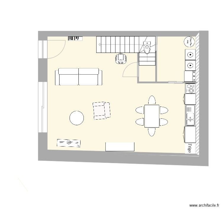 Plan remise  rez de jardin V 5   05/10/2022. Plan de 4 pièces et 51 m2
