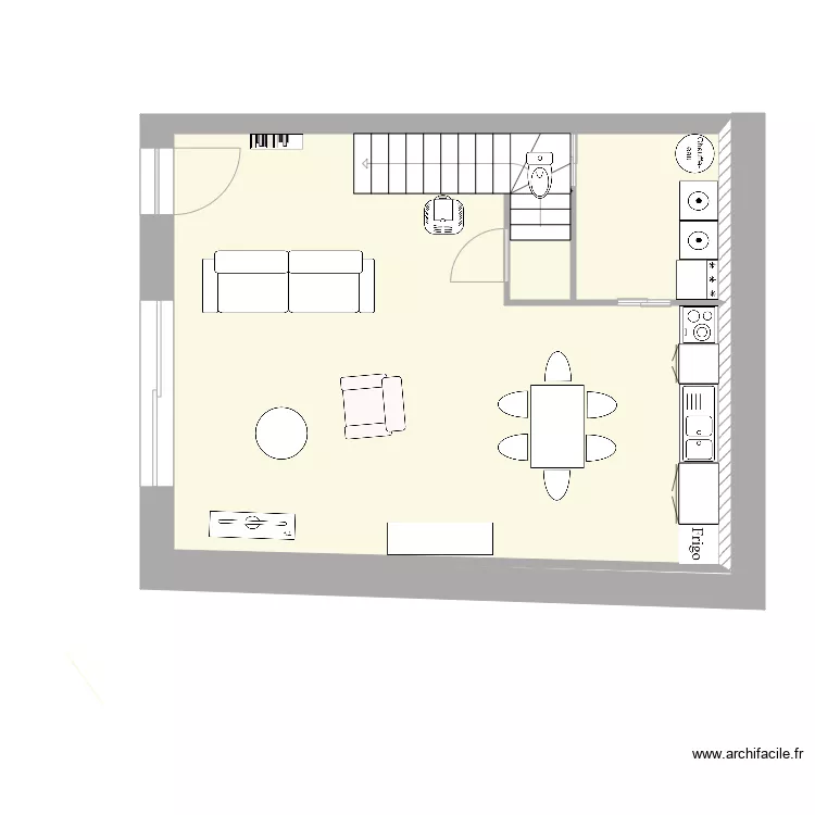 Plan remise  rez de jardin V 5   05/10/2022. Plan de 