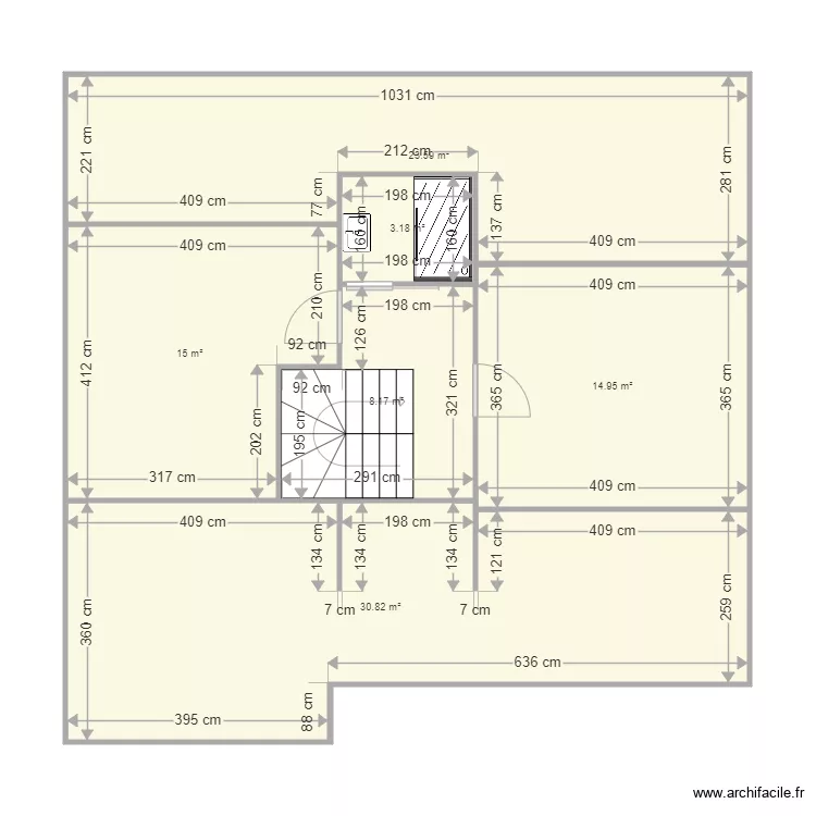 plan bossuet 2&egrave;me &eacute;tage V2. Plan de 