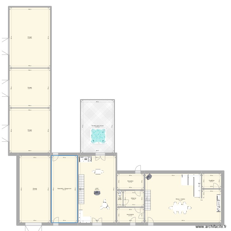 TILMAN . Plan de 13 pièces et 405 m2