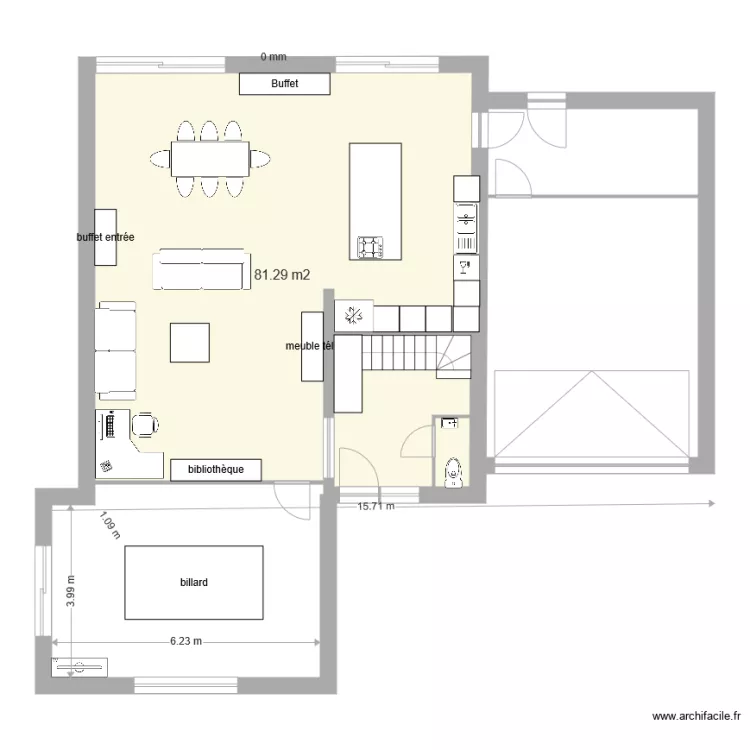 maison1 modifiée. Plan de maison1 modifiée. Plan de